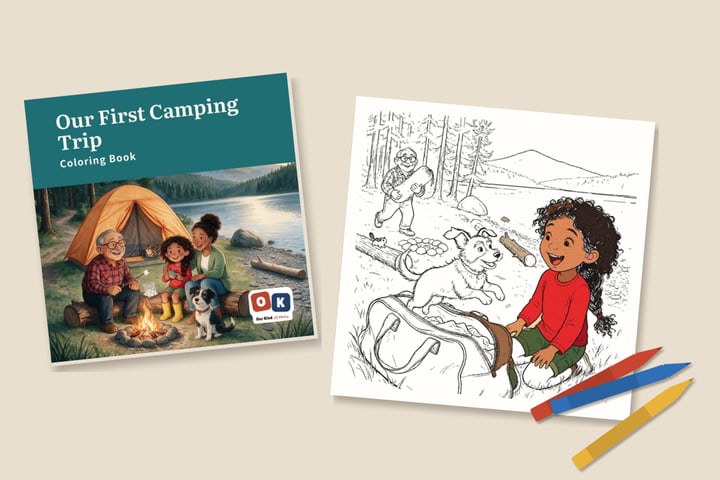 The coloring book of Our First Camping Trip