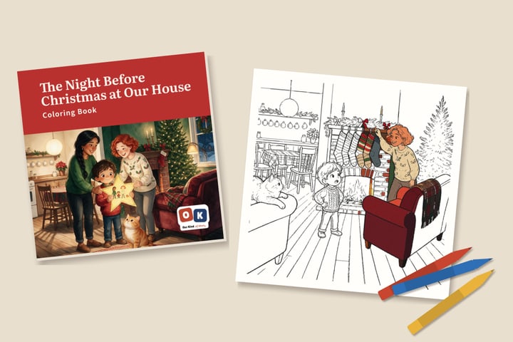 The coloring book of The Night Before Christmas at Our House